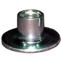 1/4-20 X 5/16 ROUND BASE WELD NUT ZINC 3/4 FLANGE